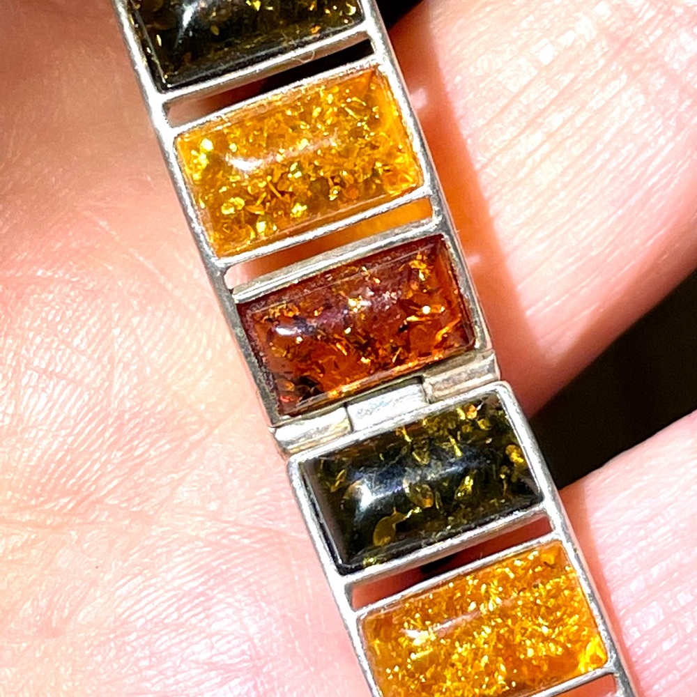 Sterling Statement Amber Bracelet - image 8